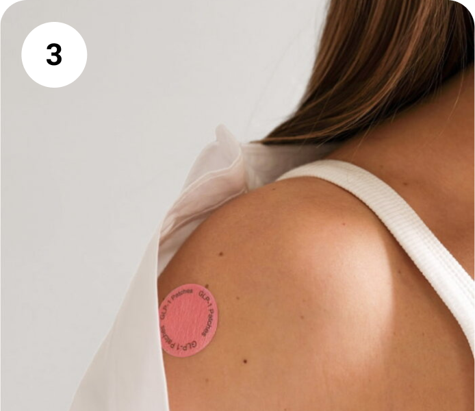 Levia Patch applied to the upper shoulder
